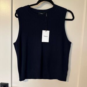 Theory Women's Navy Sleeveless Tank Top